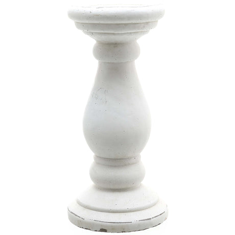 large matt white ceramic candle holder