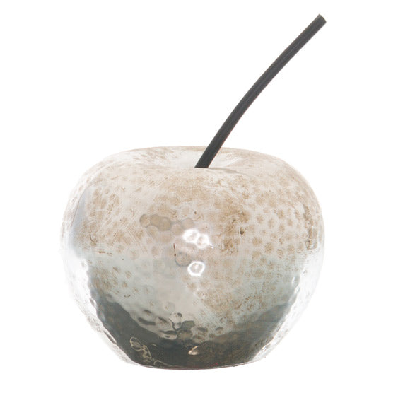 small silver apple ornament