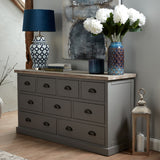 seville collection large indigo scalloped vase