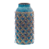Gabrielle Collection Large Indigo Scalloped Vase