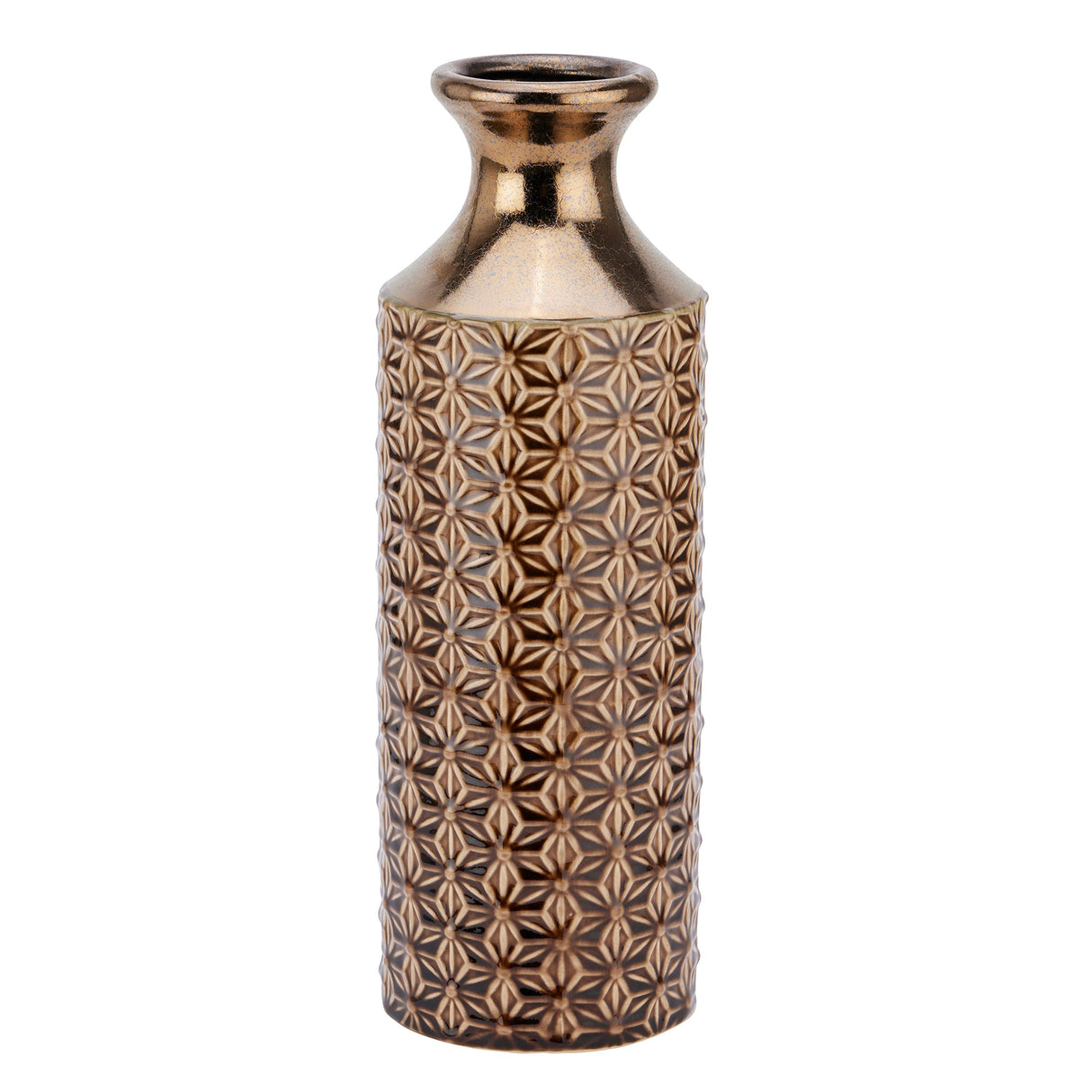 Gabrielle Collection Caramel Fluted Vase