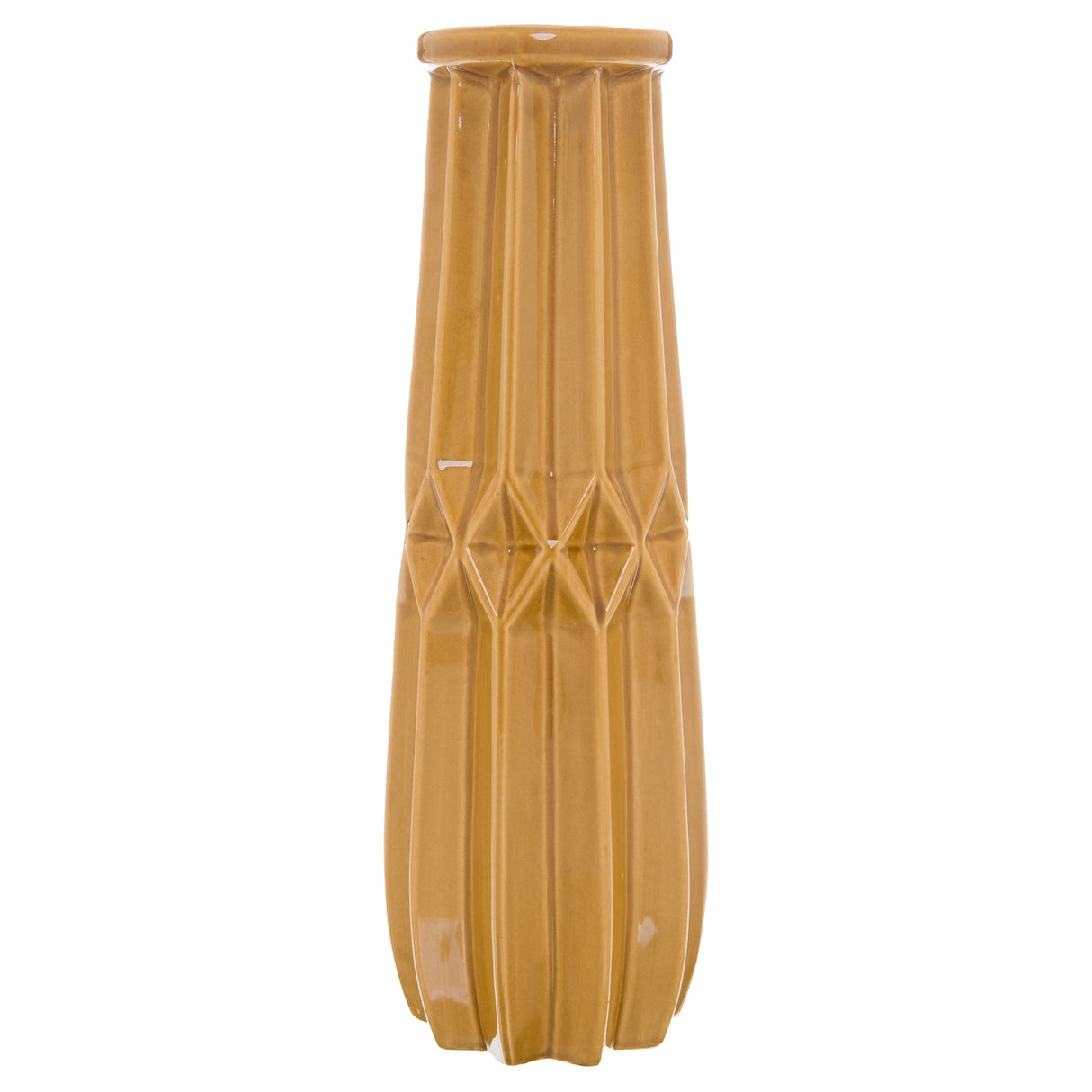 Gabrielle Collection Tall Ochre Vase