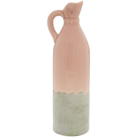 decorative tall blush stoneware jug