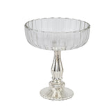 medium fluted glass display bowl