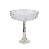 large fluted glass display bowl