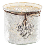 Vivienne Hammered Heart Medium Candle Holder
