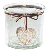 Estelle Crackled Heart Candle Holder