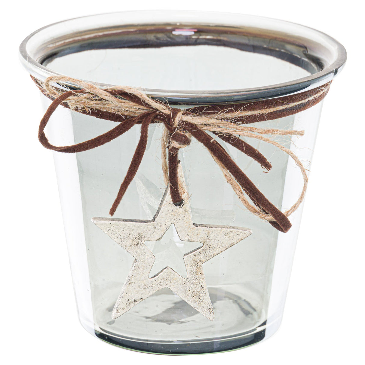 Sylviane Hammered Star Small Candle Holder