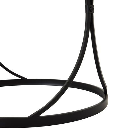 concaved set of two black mirrored side tables