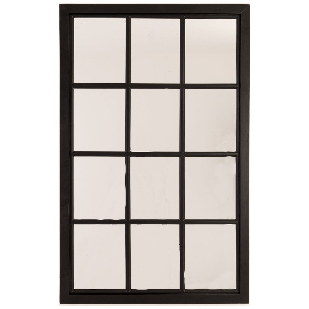 Josephine Black Wooden Window Mirror