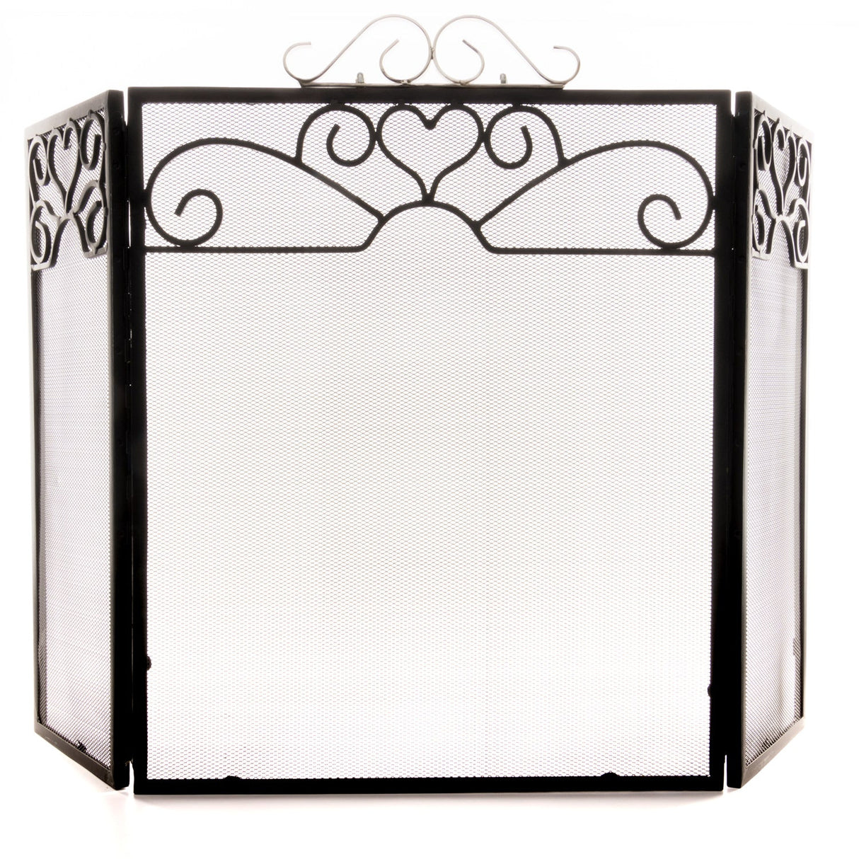 Noelle Chrome Topped Three Fold Fire Screen