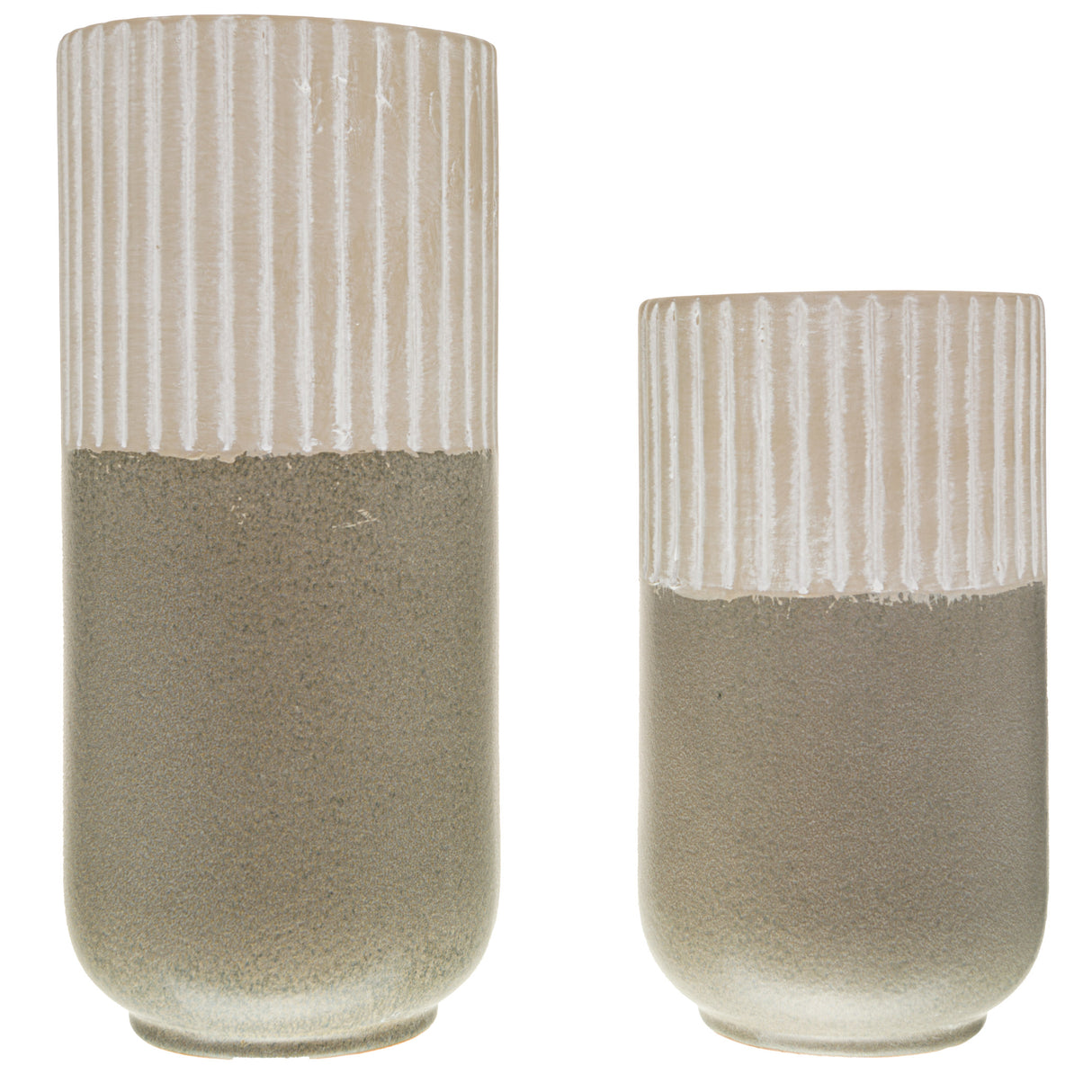 mason collection grey ceramic straight vase