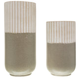 mason collection grey ceramic straight vase