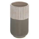 mason collection grey ceramic straight vase