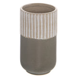 Romaine Grey Ceramic Straight Vase