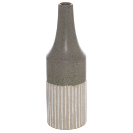 mason collection grey ceramic convex vase