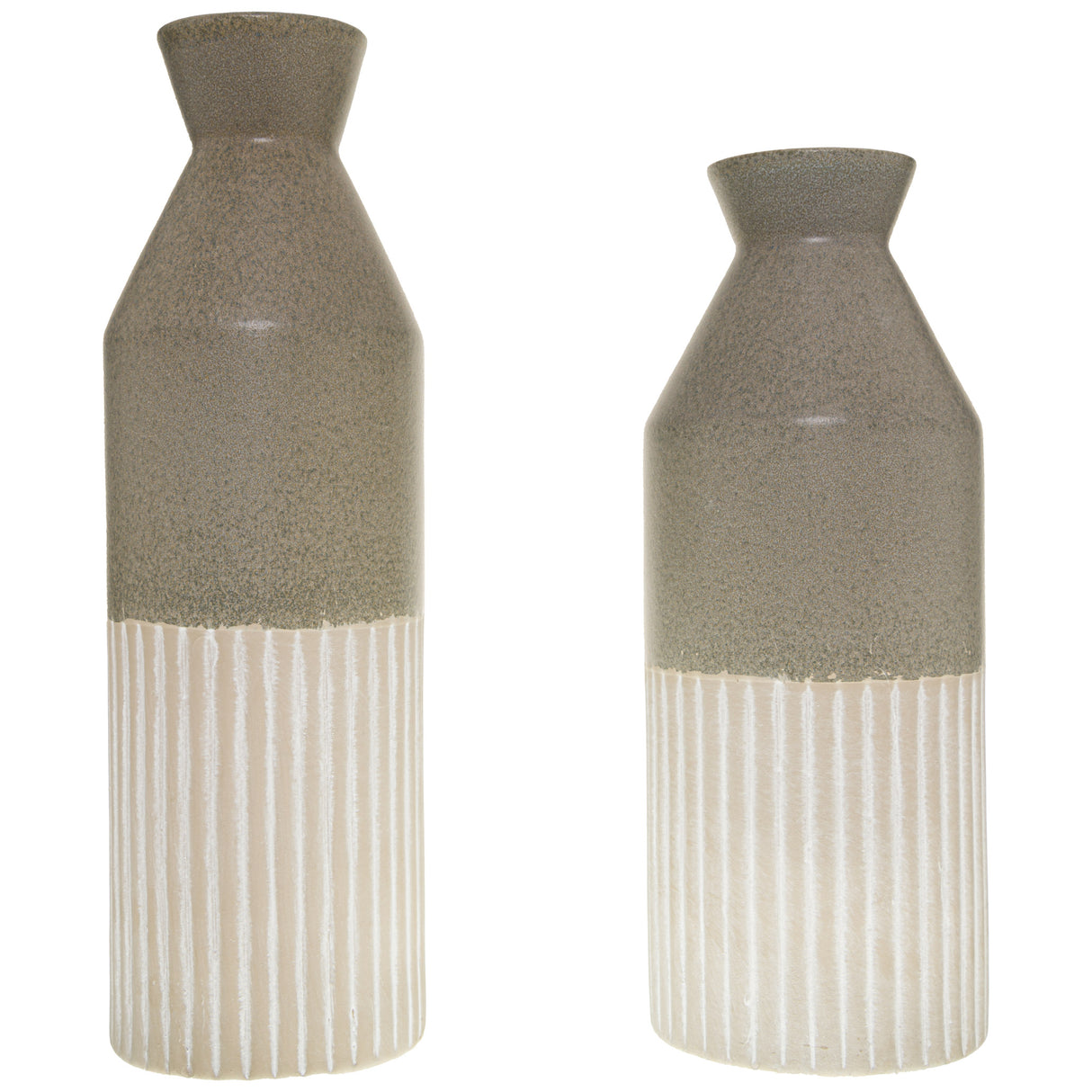 mason collection grey ceramic ellipse tall vase