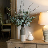 mason collection grey ceramic ellipse tall vase