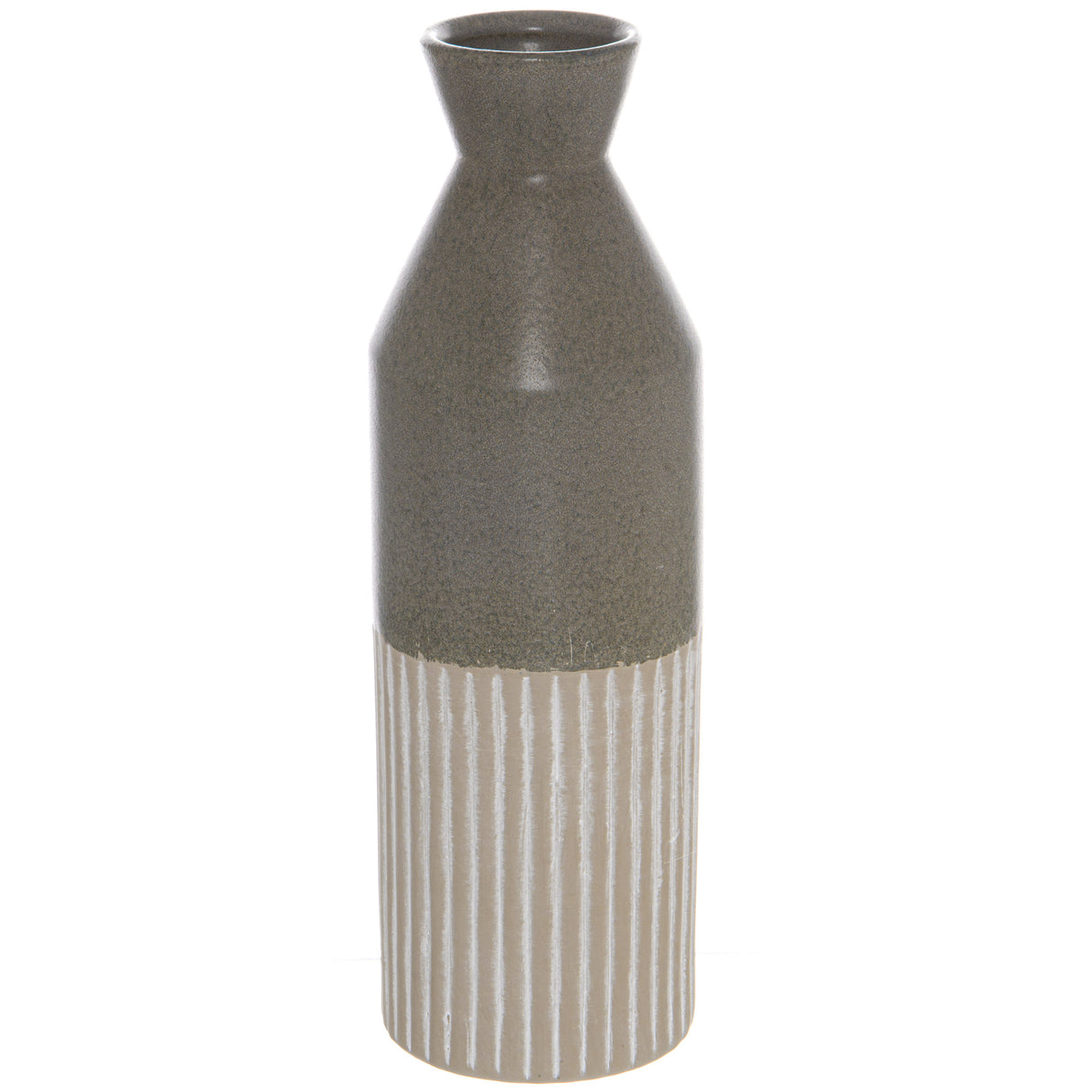 mason collection grey ceramic ellipse tall vase