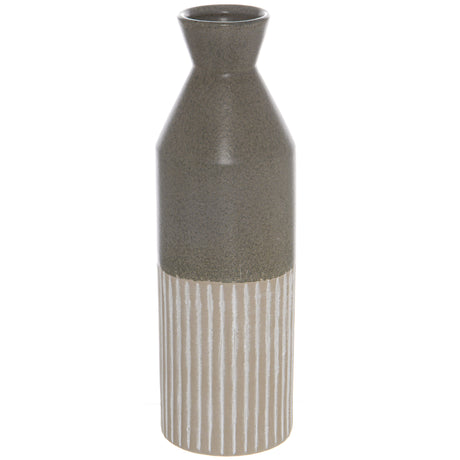mason collection grey ceramic ellipse tall vase