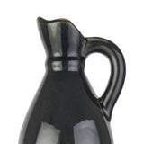 decorative tall navy stoneware jug