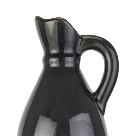 decorative tall navy stoneware jug