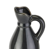 decorative tall navy stoneware jug