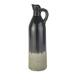 decorative tall navy stoneware jug