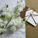 Mirabelle Large White Full Cherry Blossom Stem
