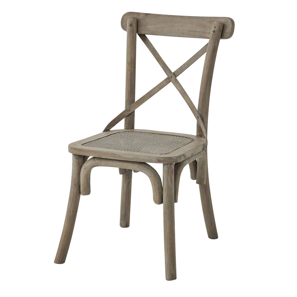Colette Cross Back Chair With Rush Seat
