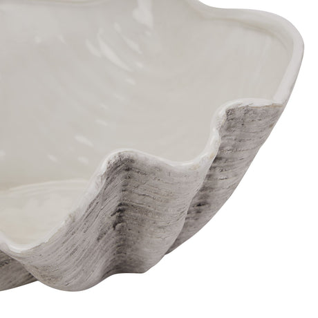 large ceramic adele shell bowl