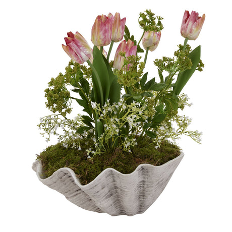 large ceramic adele shell bowl