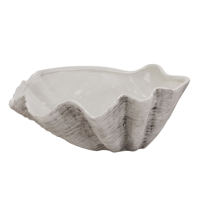 large ceramic adele shell bowl