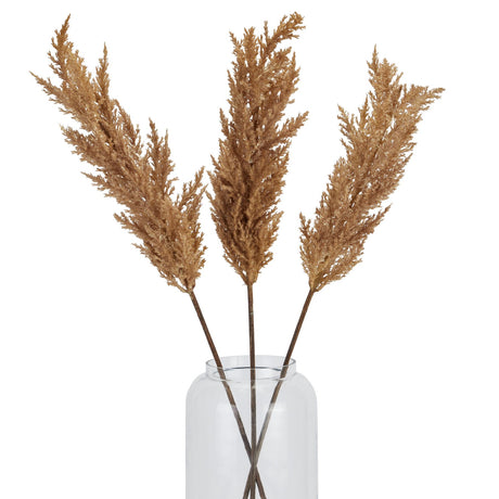 taupe faux dried pampas grass stem