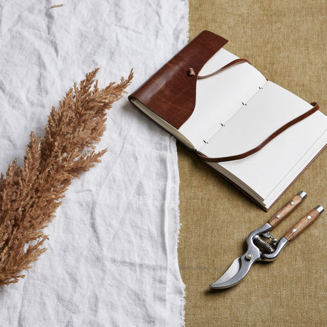taupe faux dried pampas grass stem