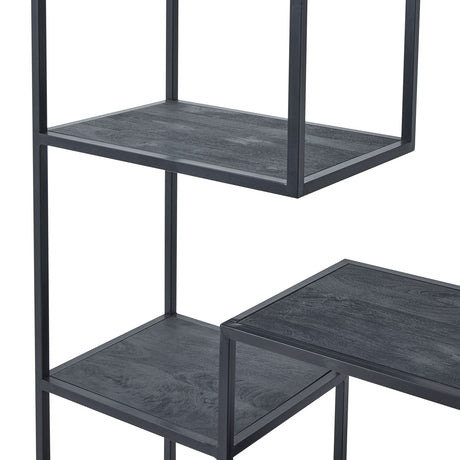 large black multi shelf unit