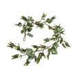 led winter garland with eucalyptus and lambs ear