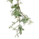 winter garland with lambs ear and wax flower
