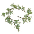 winter garland with lambs ear and wax flower