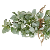 winter spray arrangement with lambs ear and wax flower