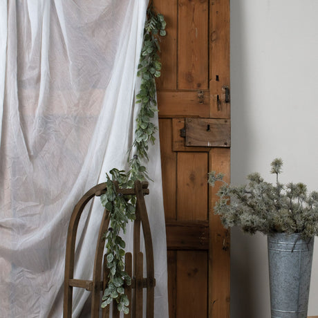 frosted pine and eucalyptus garland