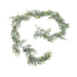 frosted pine garland with pinecones