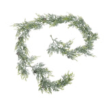 elena Frosted Pine Garland With Pinecones