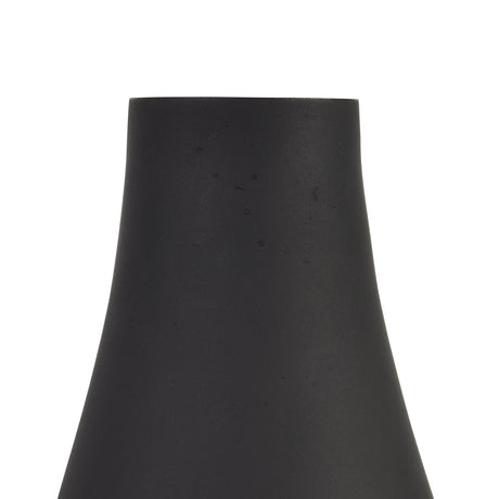 black tapered glass vase