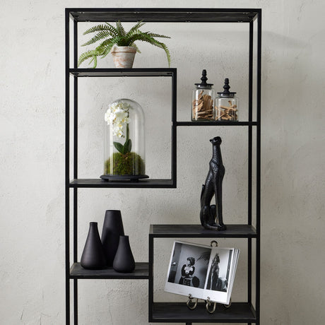 black tapered glass vase