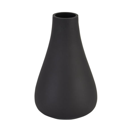 black tapered glass vase