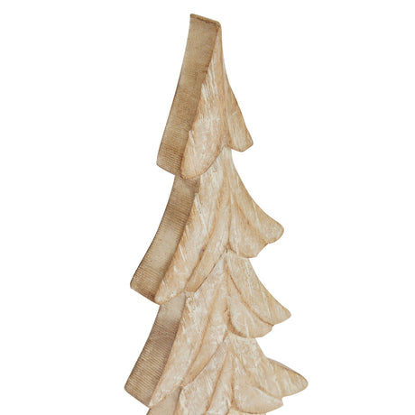 carved wood christmas tree