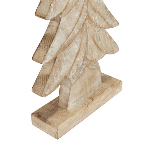 carved wood christmas tree
