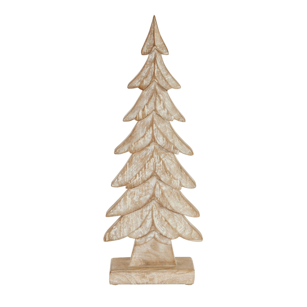 carved wood large christmas tree