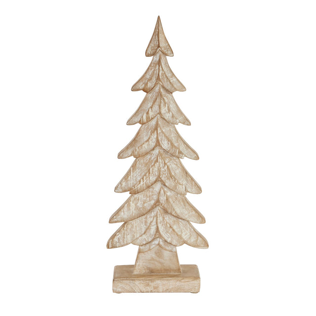 carved wood large christmas tree